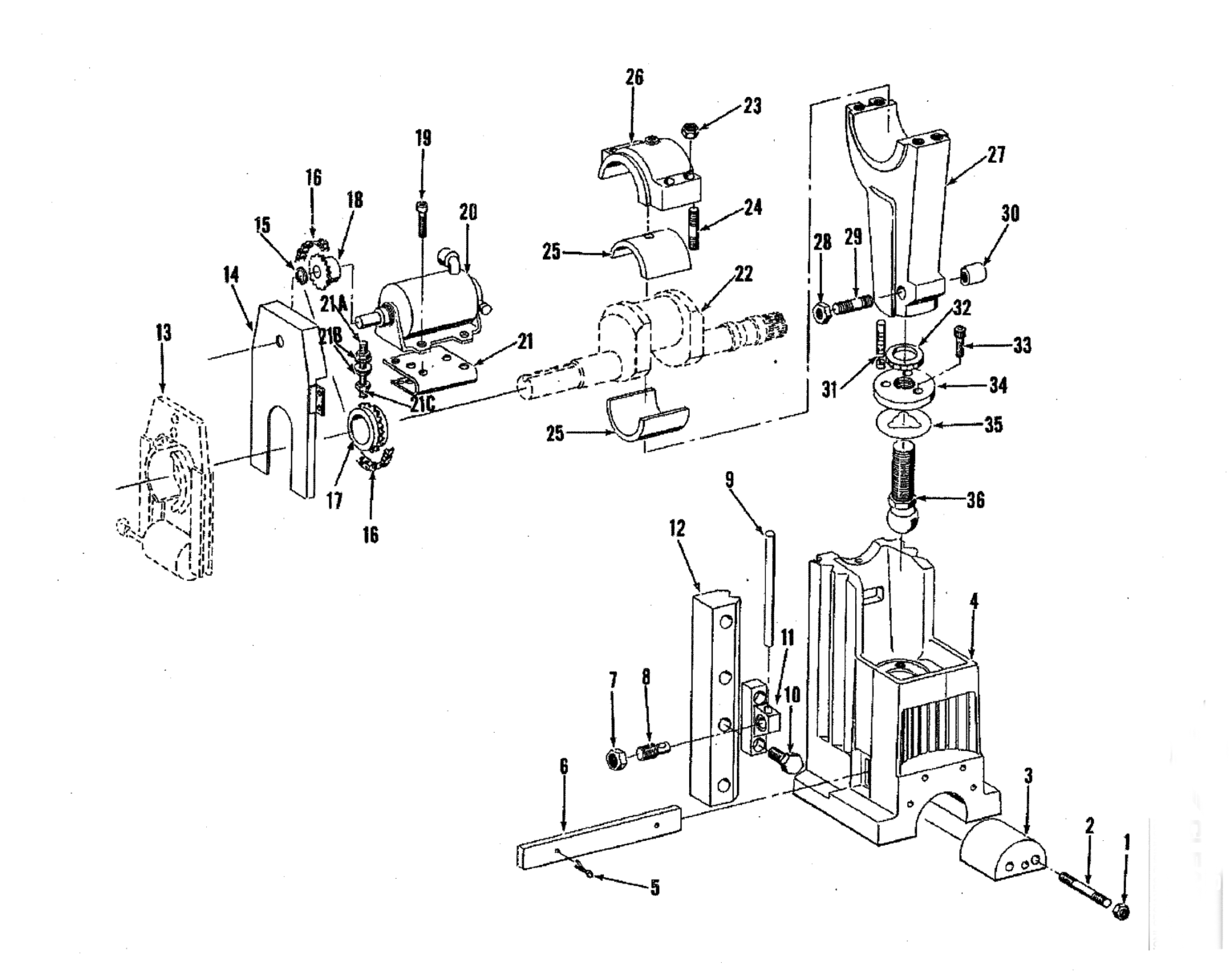 AF M Series Bliss Clearing Niagara Press Parts